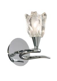 Amel Polished Chrome Wall Lights Mantra Armed Wall Lights